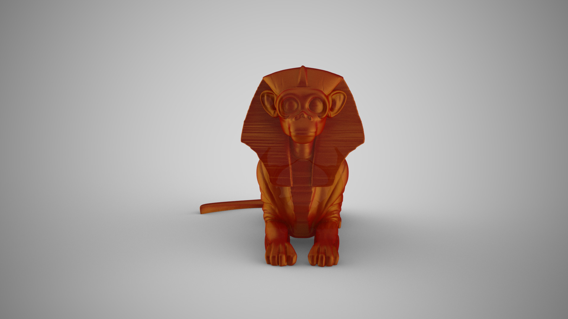 Sphinx Monkey 3D print model_4