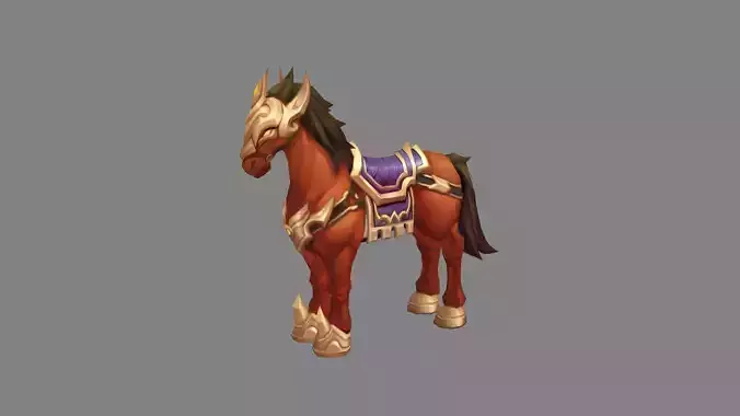 Cartoon horse mount