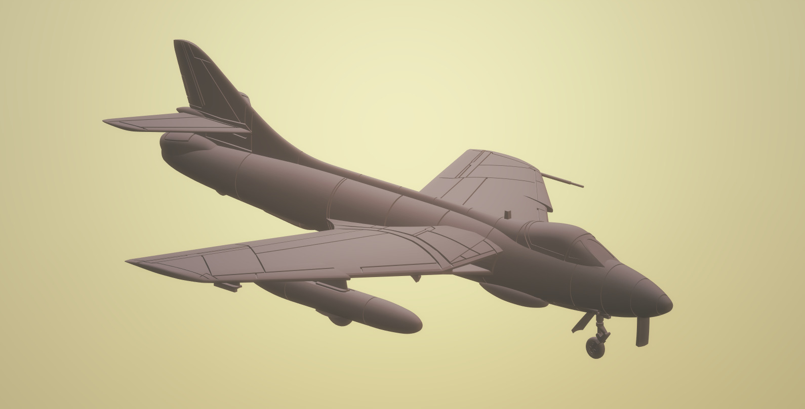 HAWKER HUNTER MK-56 1-72 SCALE HIGHLY DETAILED MODEL 3D print model_1