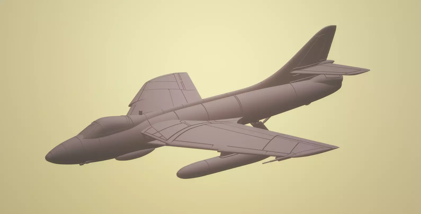 HAWKER HUNTER MK-56 1-72 SCALE HIGHLY DETAILED MODEL 3D print model_0
