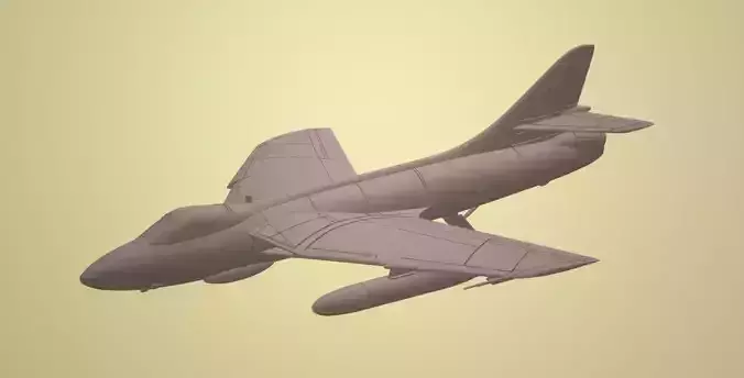 HAWKER HUNTER MK-56 1-72 SCALE HIGHLY DETAILED MODEL 3D print model