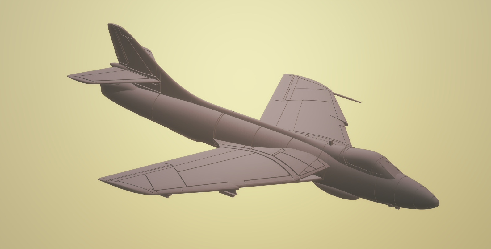 HAWKER HUNTER MK-56 1-72 SCALE HIGHLY DETAILED MODEL 3D print model_2