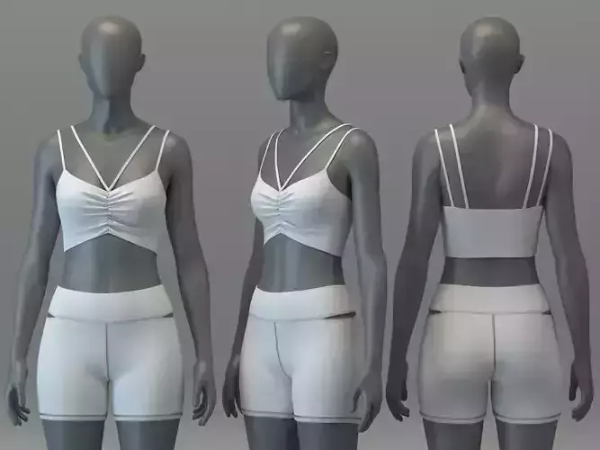 Ruched Tank and Shorts Set