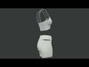 Ruched Tank and Shorts Set 3D model_1