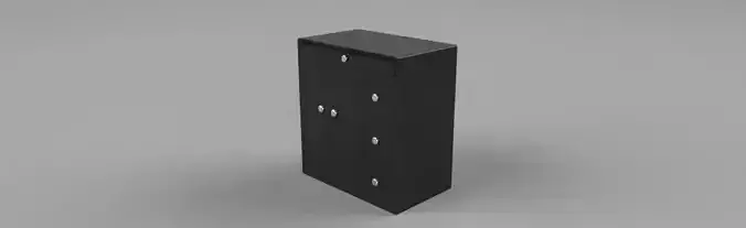 Modern Black Storage Cabinet - High-Quality 3D Model