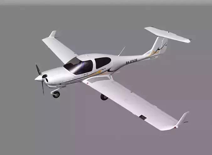 Diamond DA40 Low-poly 3D model