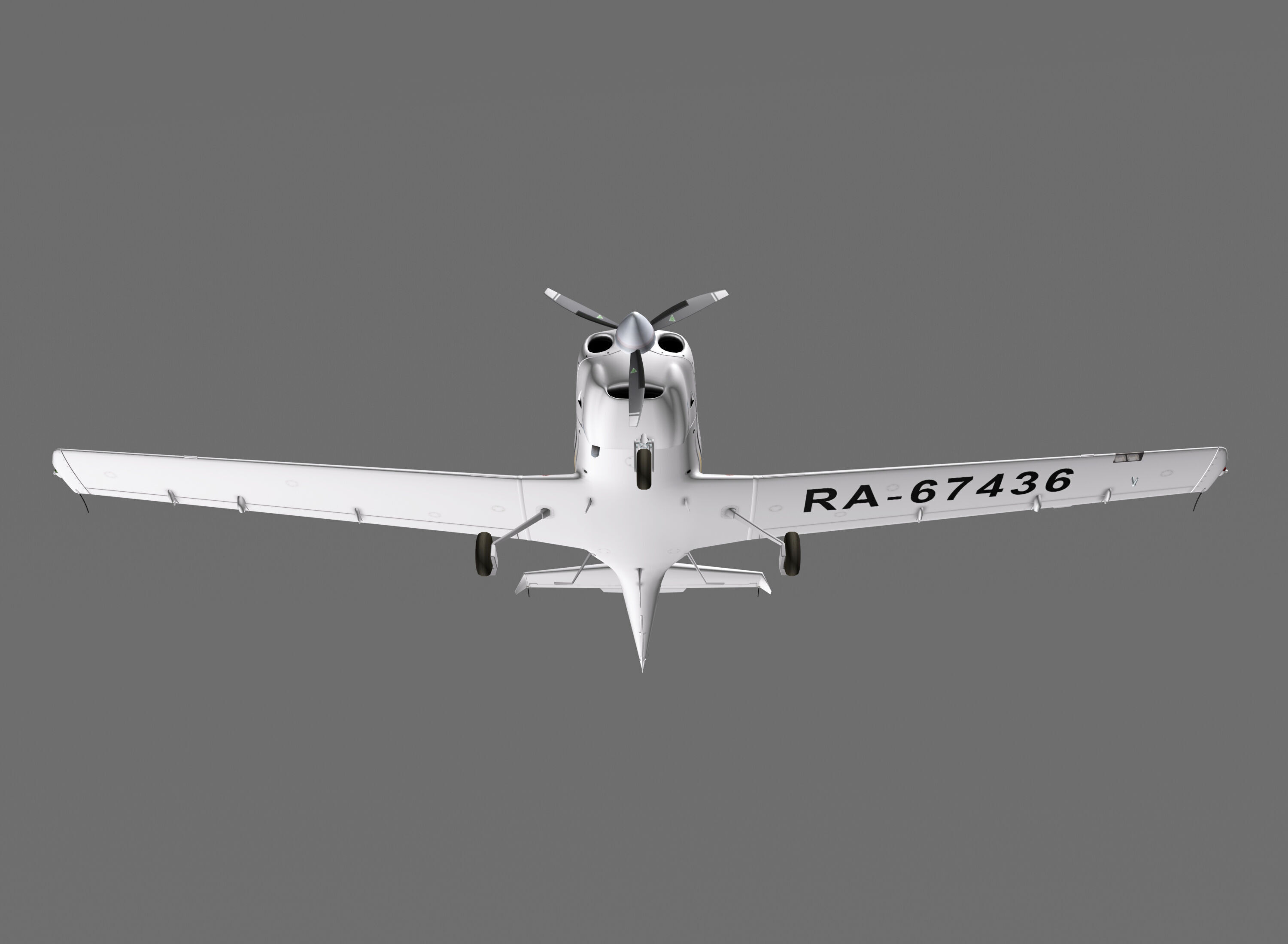 Diamond DA40 Low-poly 3D model_8