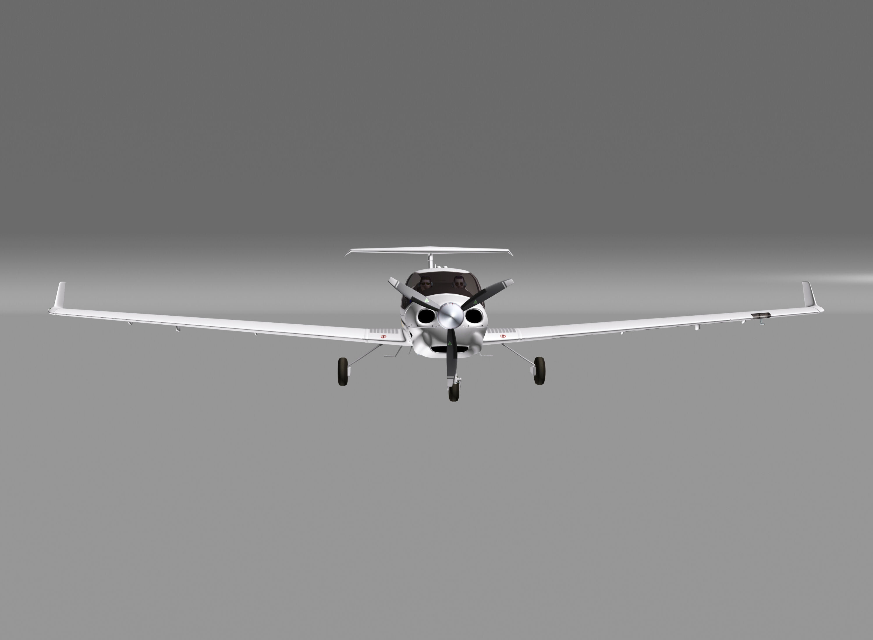 Diamond DA40 Low-poly 3D model_3