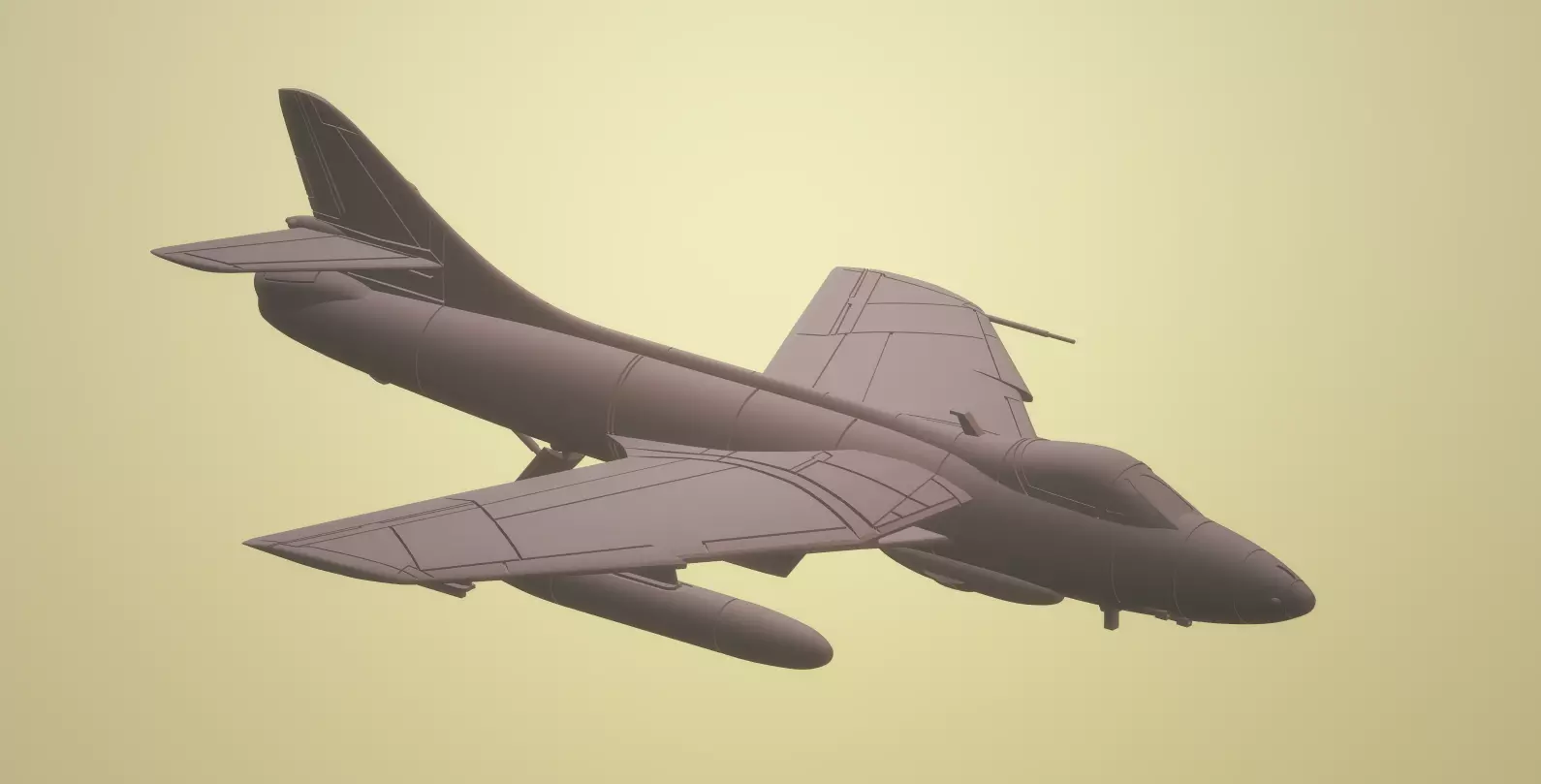 HAWKER HUNTER MK-58 1-72 SCALE HIGHLY DETAILED MODEL 3D print model_0