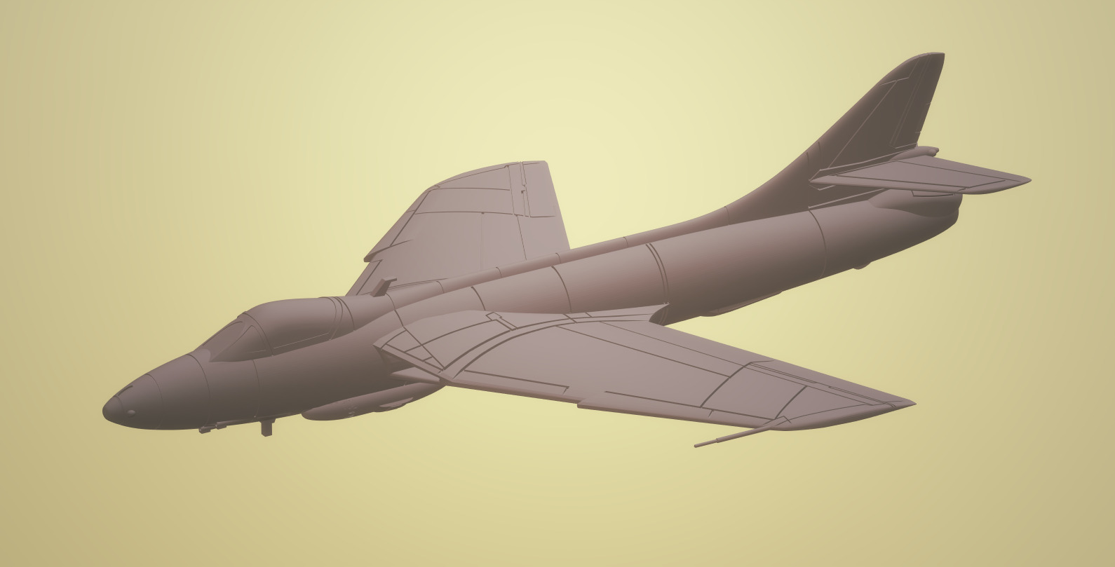 HAWKER HUNTER MK-58 1-72 SCALE HIGHLY DETAILED MODEL 3D print model_1