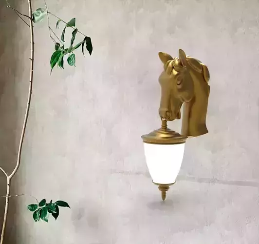 Horse Head Wall Lamp