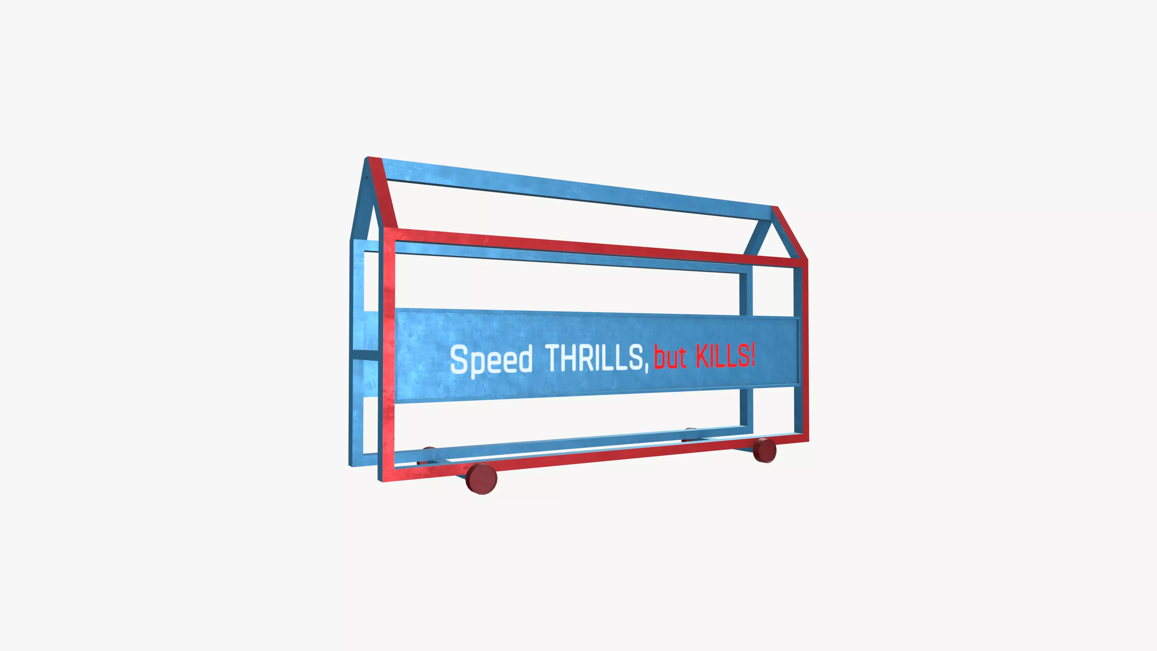 Traffic barricade 3D model