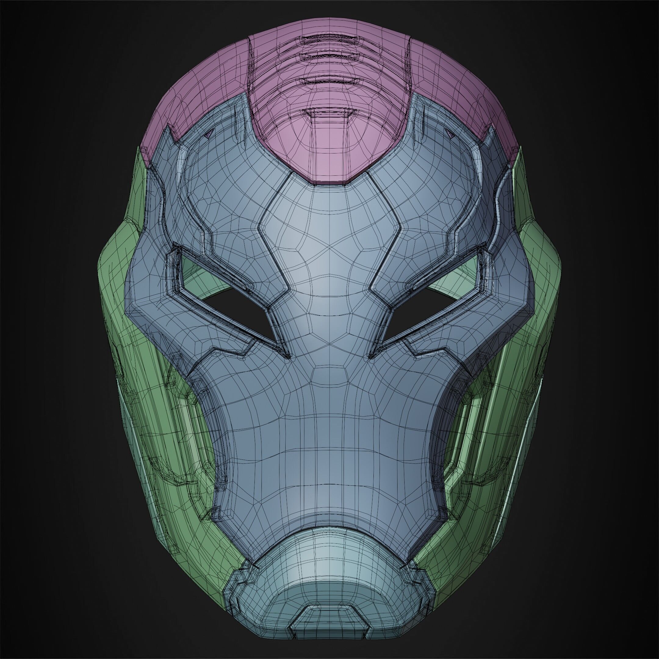 Marvel Rivals Iron Man Helmet for Cosplay 3D print model_17
