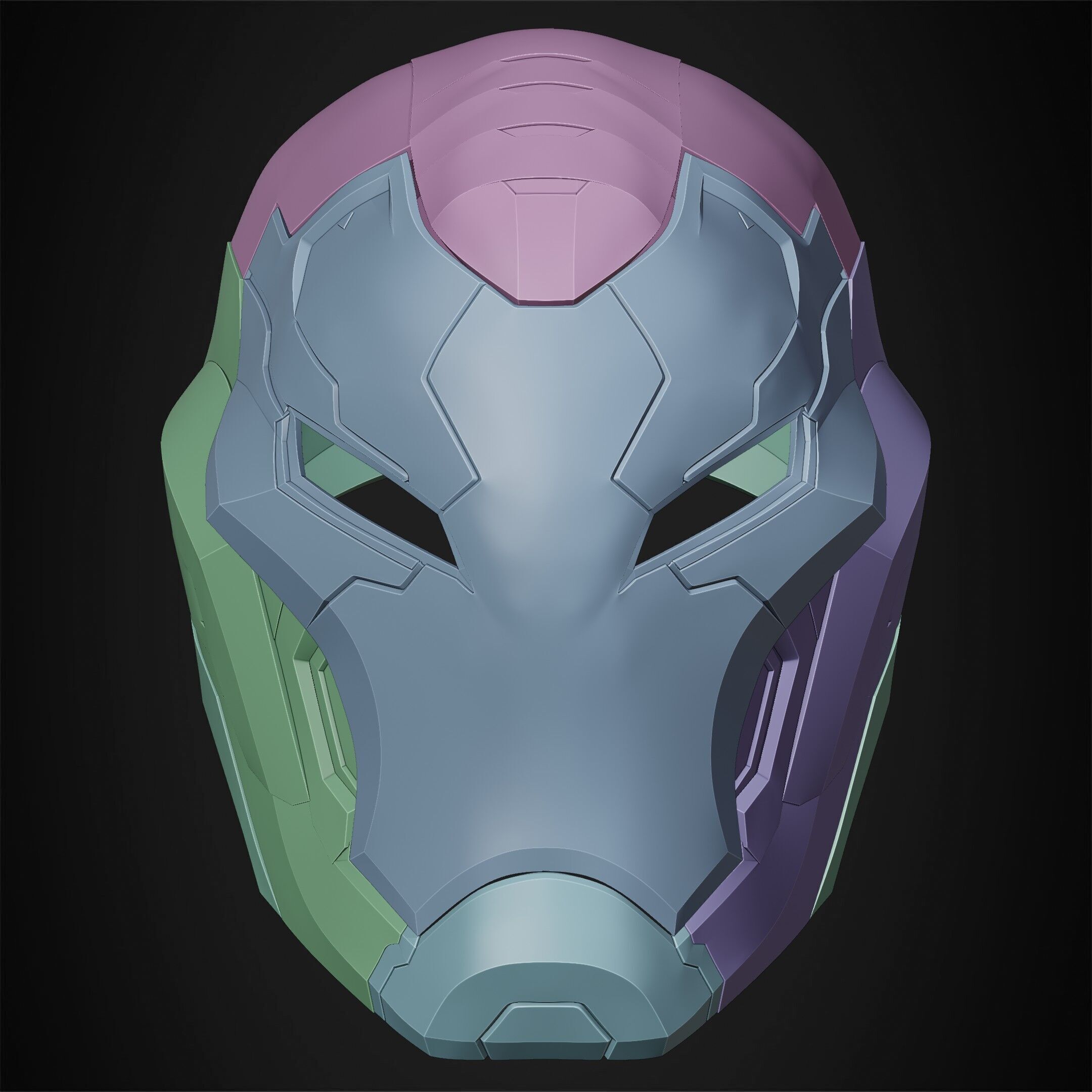 Marvel Rivals Iron Man Helmet for Cosplay 3D print model_16