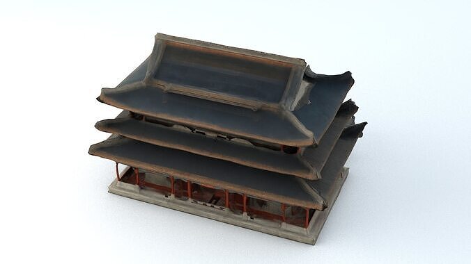 Ancient Chinese Building 1 3D model 4