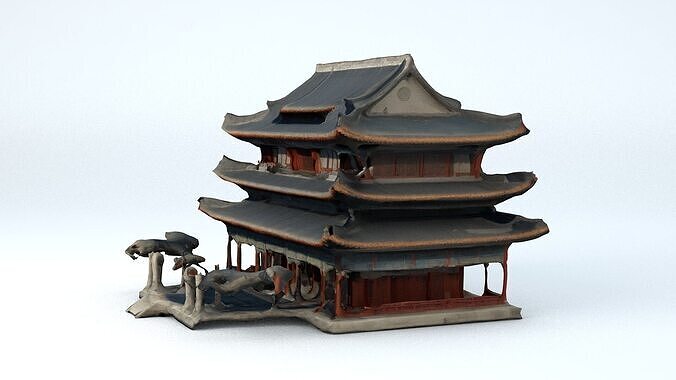 Ancient Chinese Building 1 3D model 3