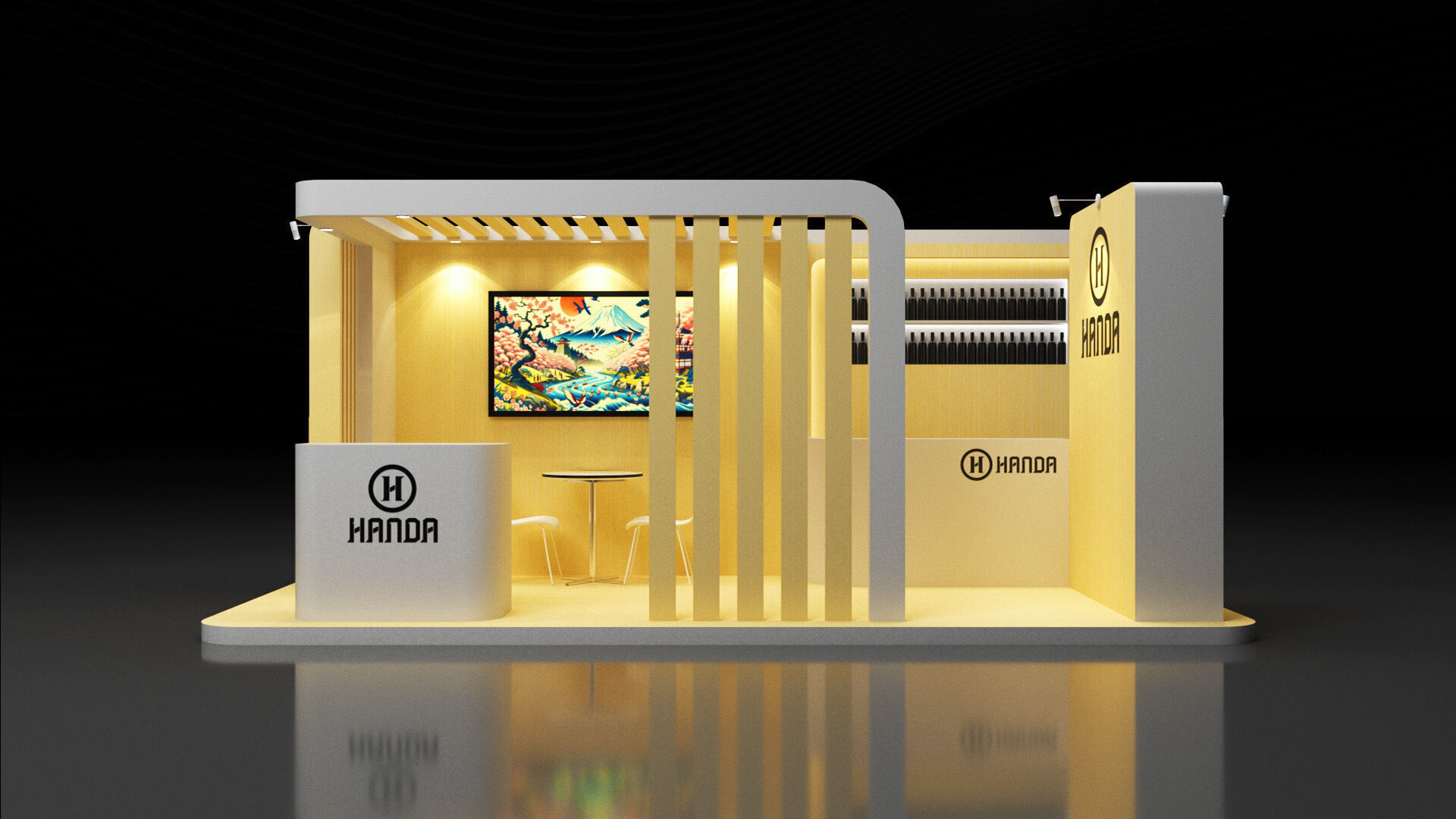 Exhibition Booth 3Mx6M 3D model_14