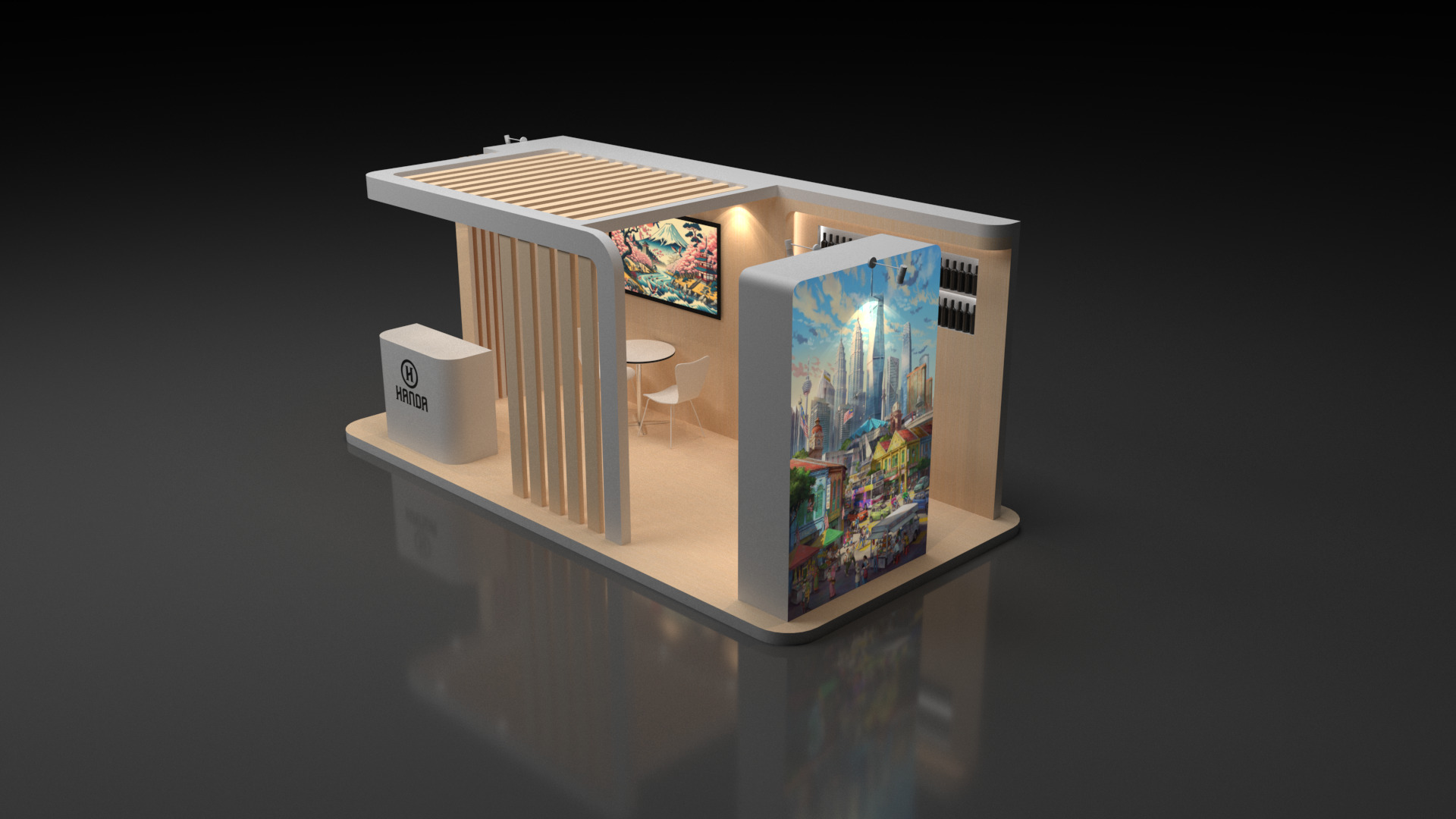 Exhibition Booth 3Mx6M 3D model_6