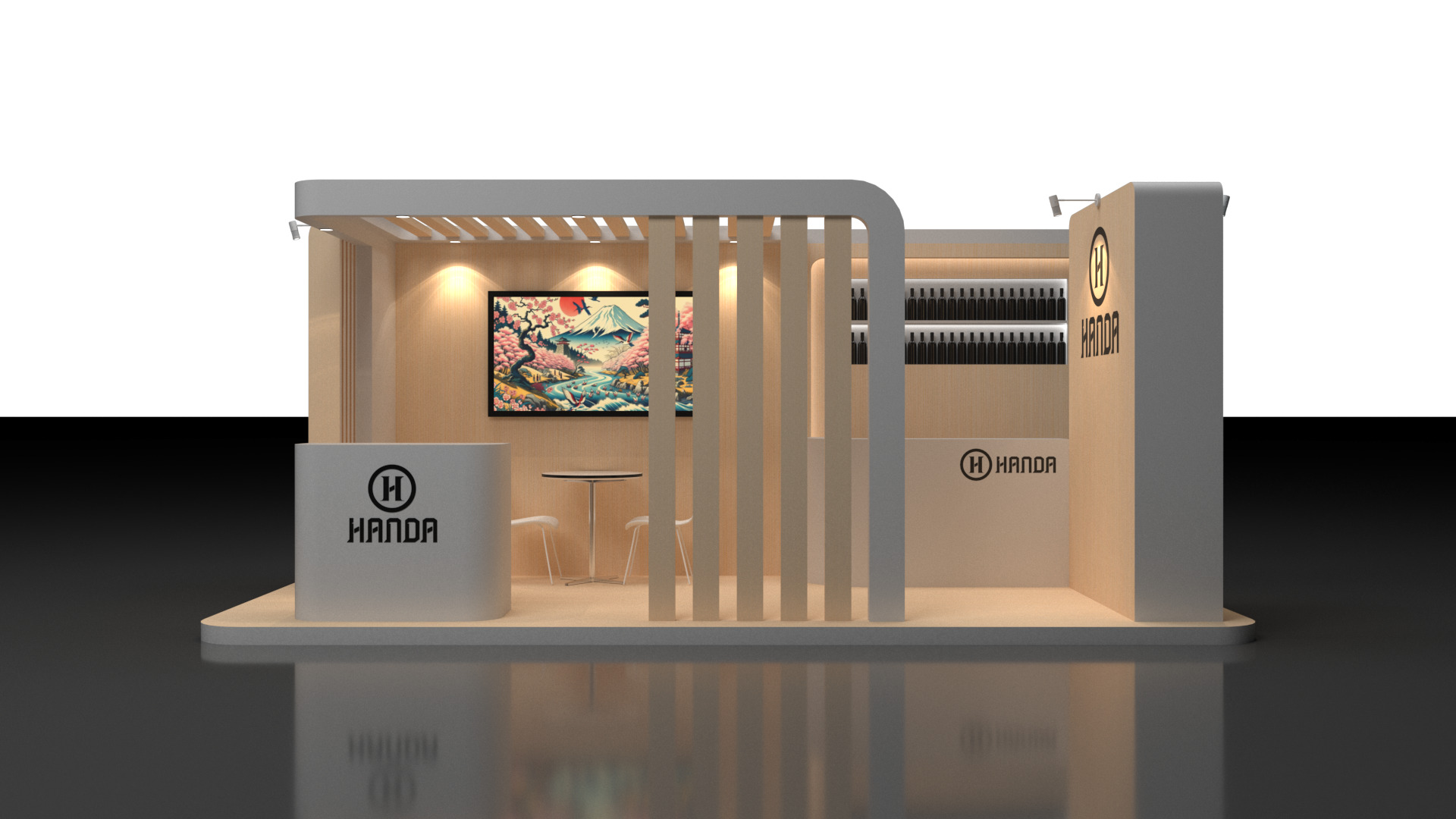 Exhibition Booth 3Mx6M 3D model_1