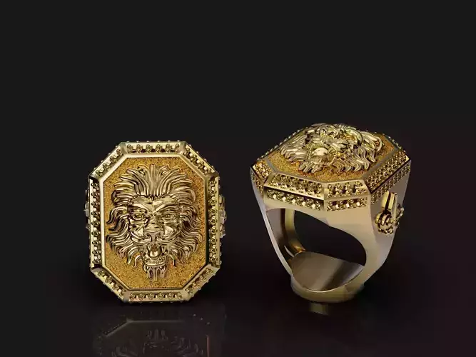 lion signet ring