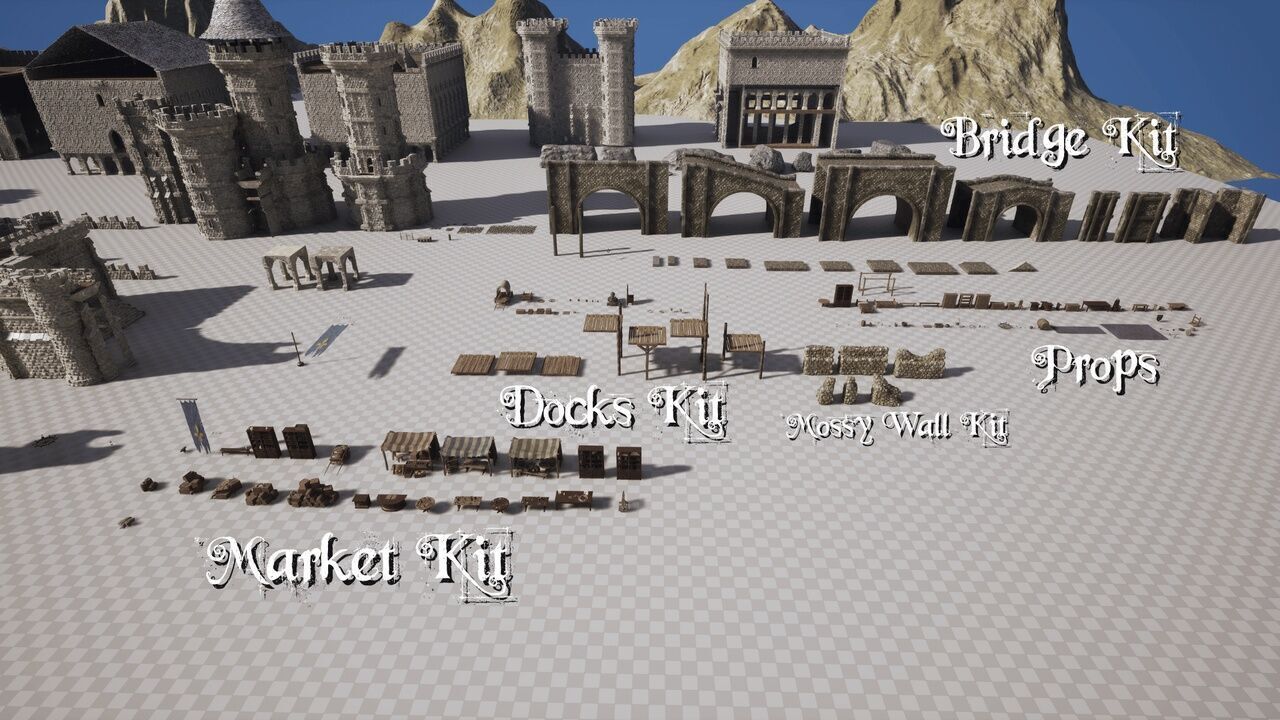 Medieval Kingdom Low-poly 3D model_22