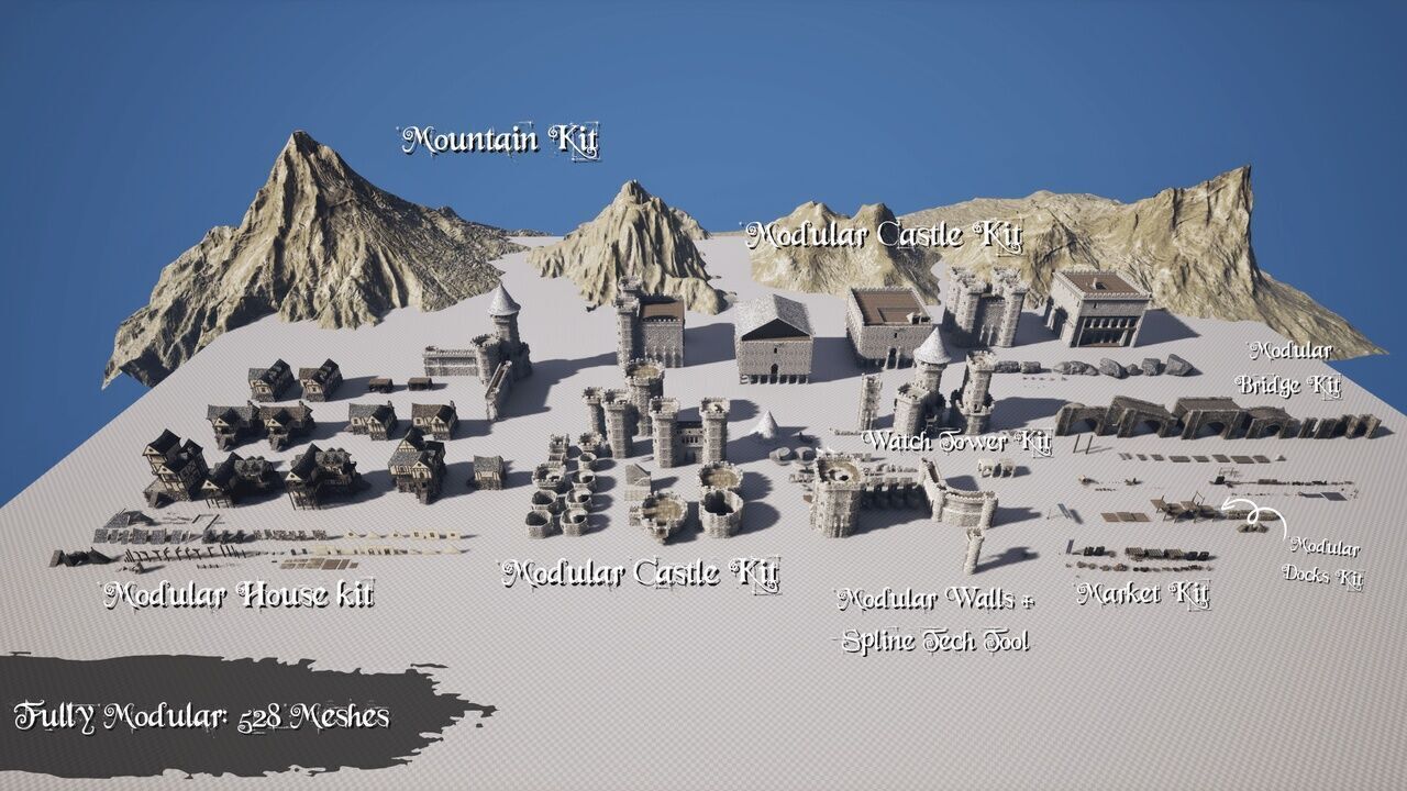 Medieval Kingdom Low-poly 3D model_19