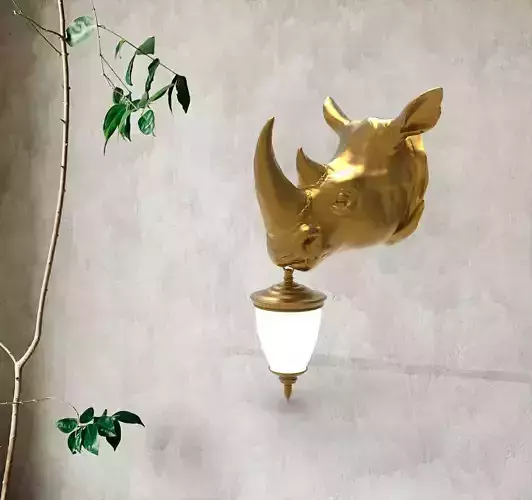 Rhinoceros Wall Lamp
