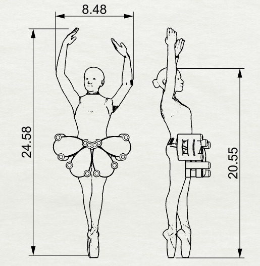 Ballerina Statue Pendant 3D print model_3