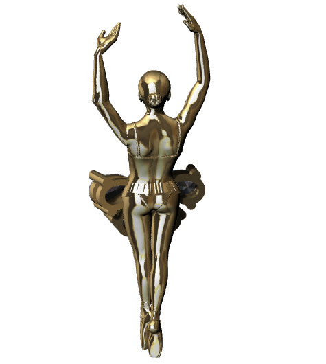 Ballerina Statue Pendant 3D print model_2