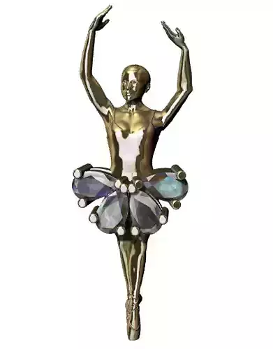 Ballerina Statue Pendant 3D print model