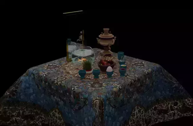 HaftSin Table Persian New Year 3D model