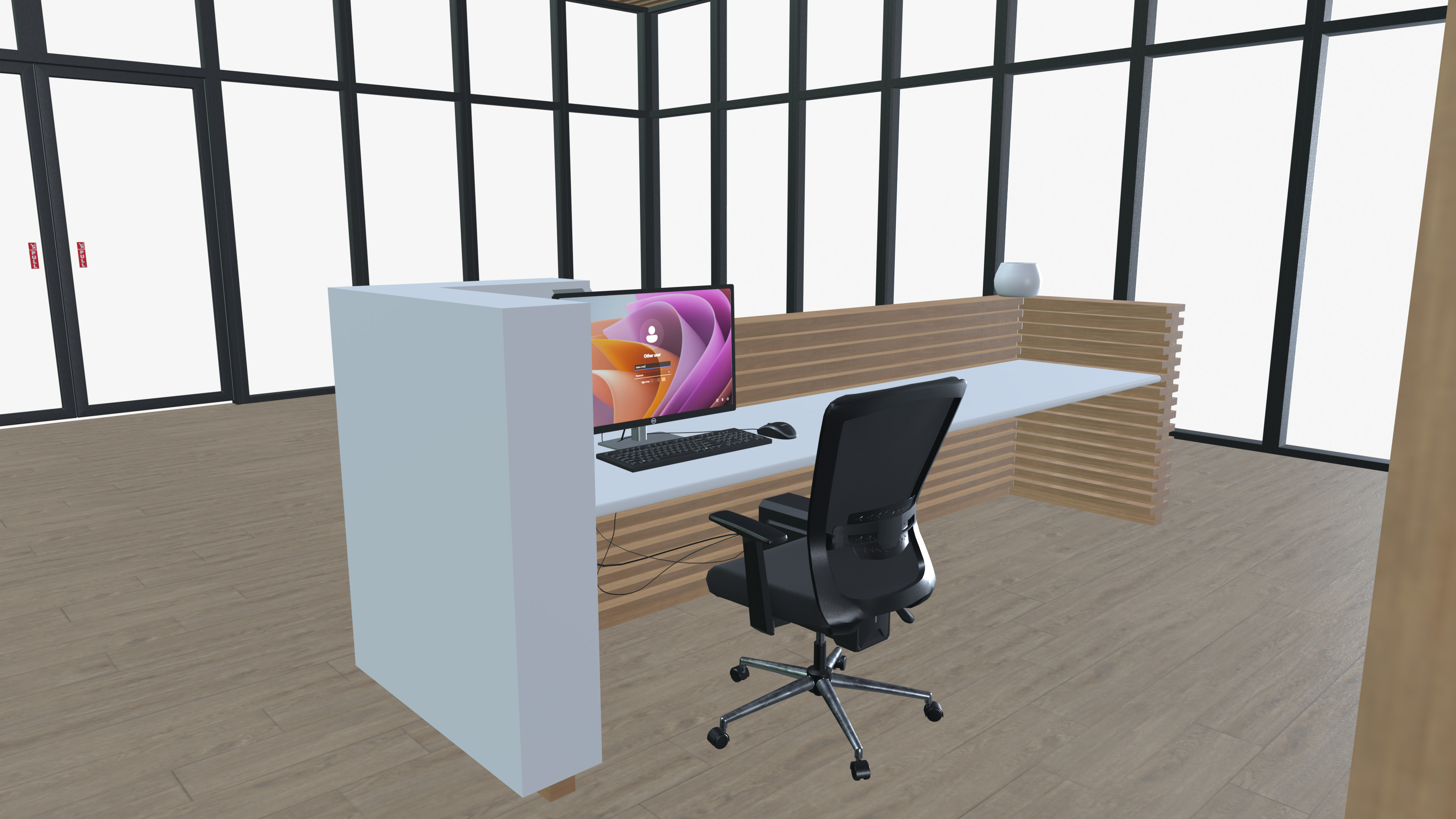 Reception area 3D model_8