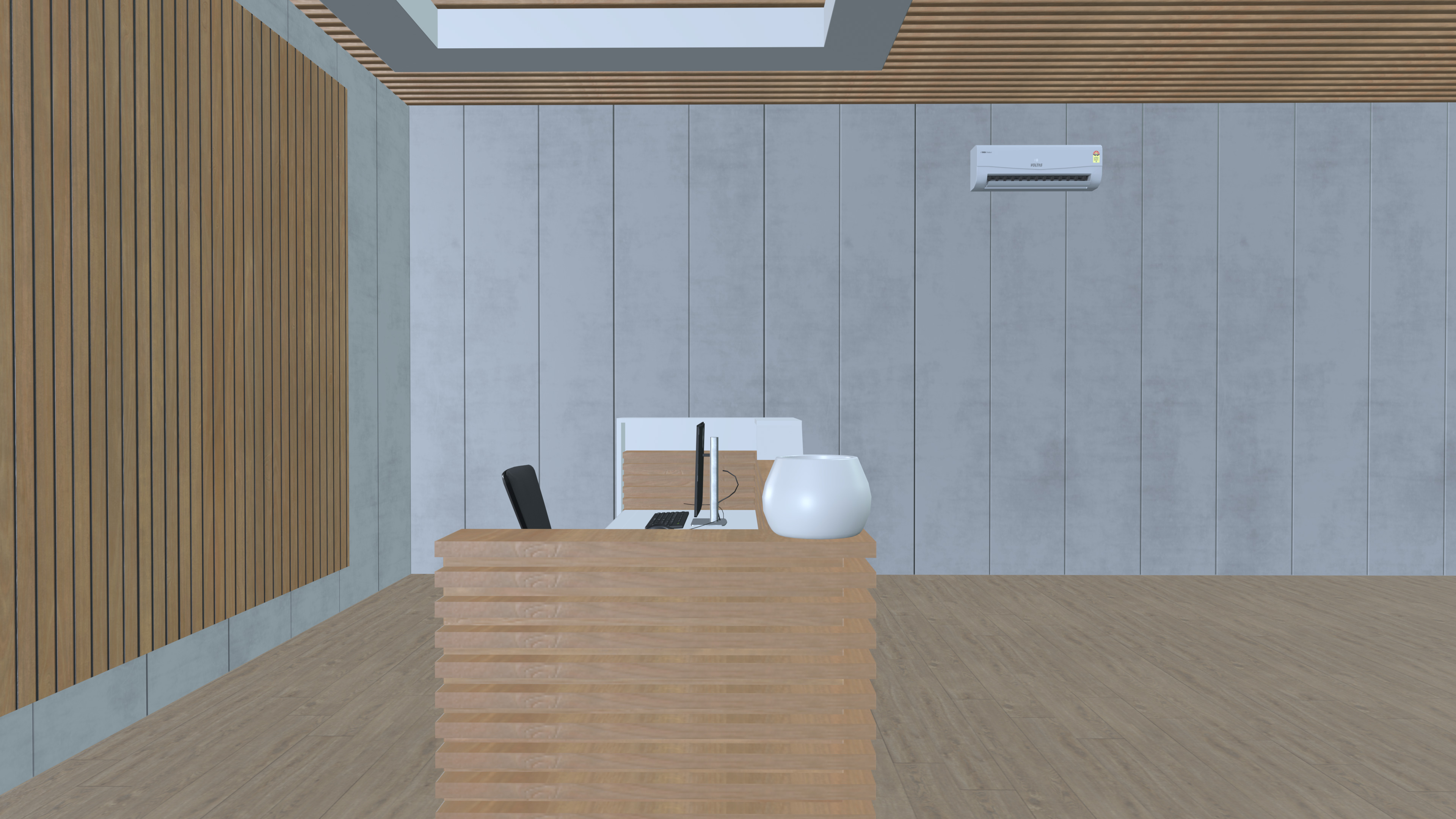 Reception area 3D model_9