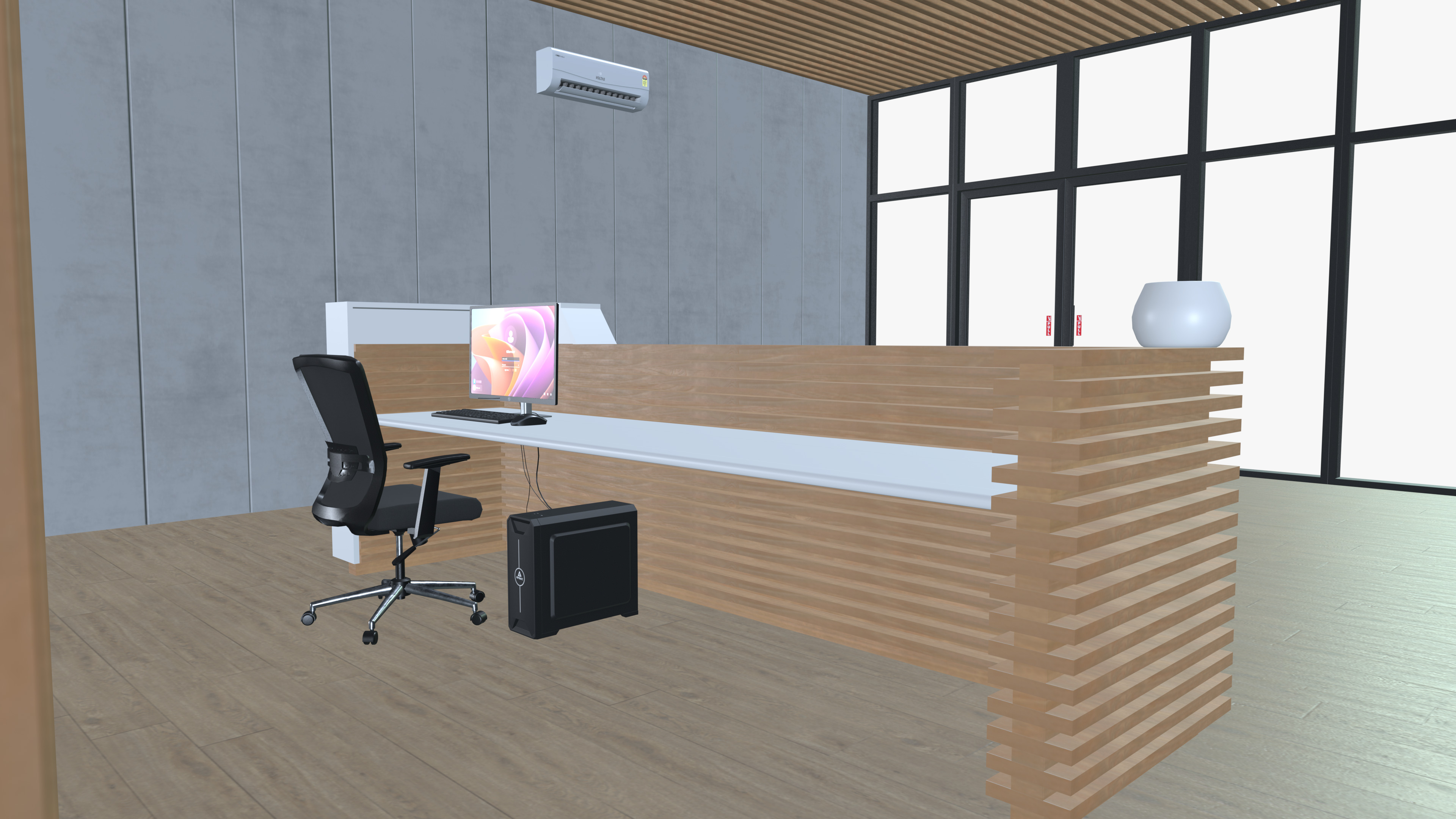 Reception area 3D model_7