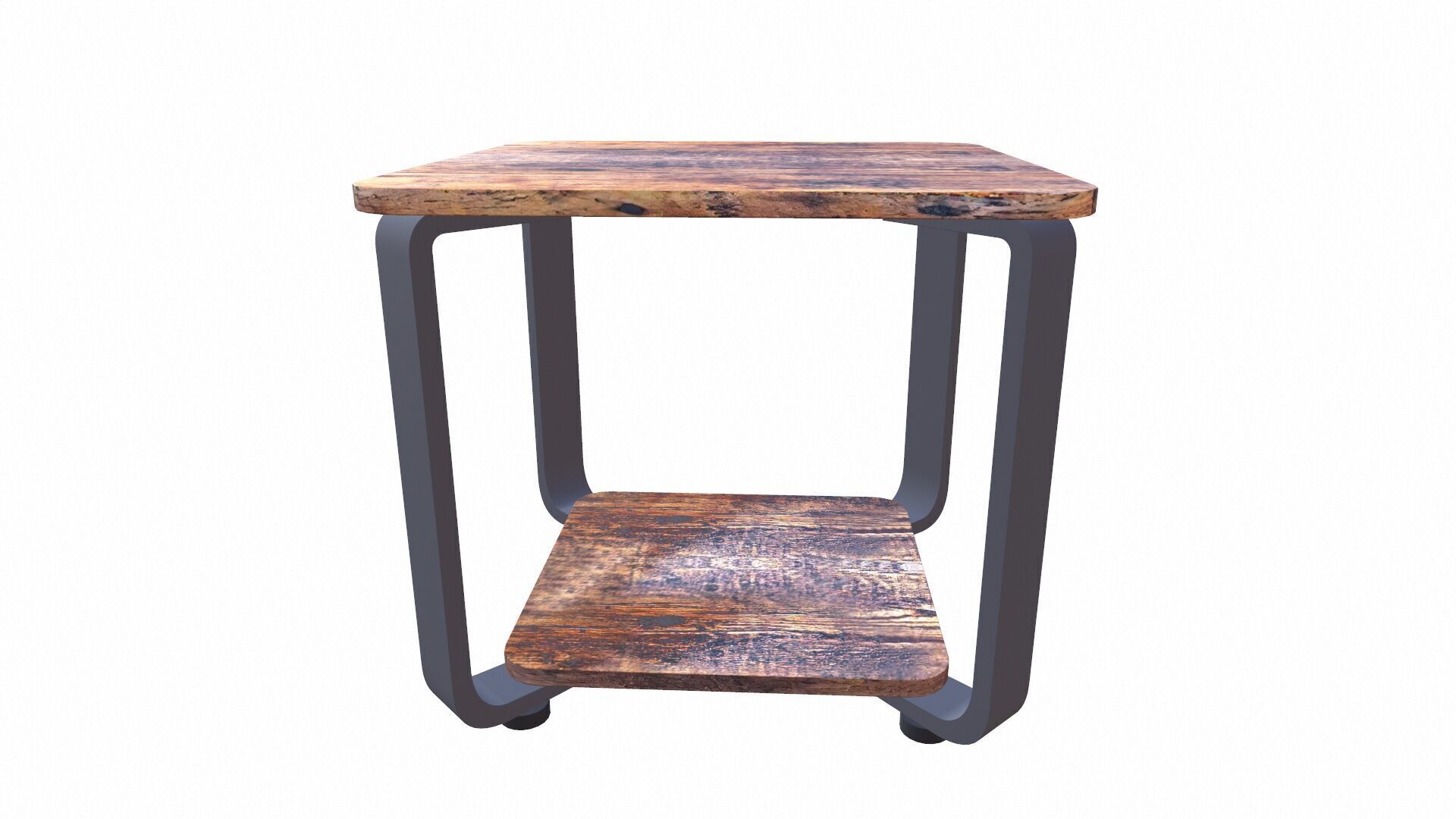 Square Side Table 3D model_2