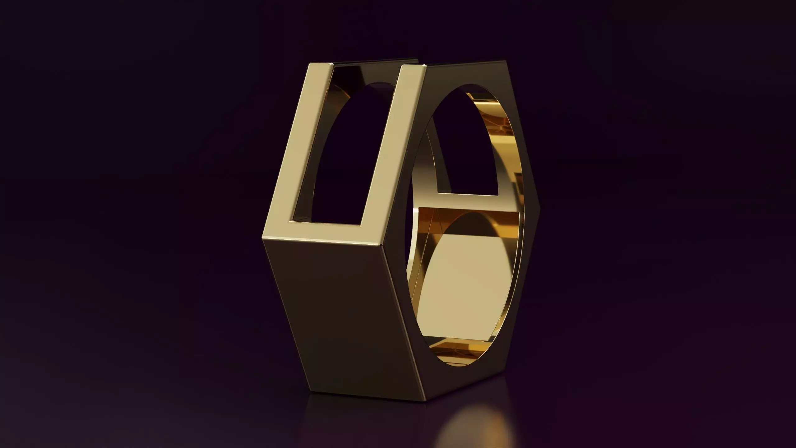 hexagon ring N03 54EU SIZE Free 3D print model