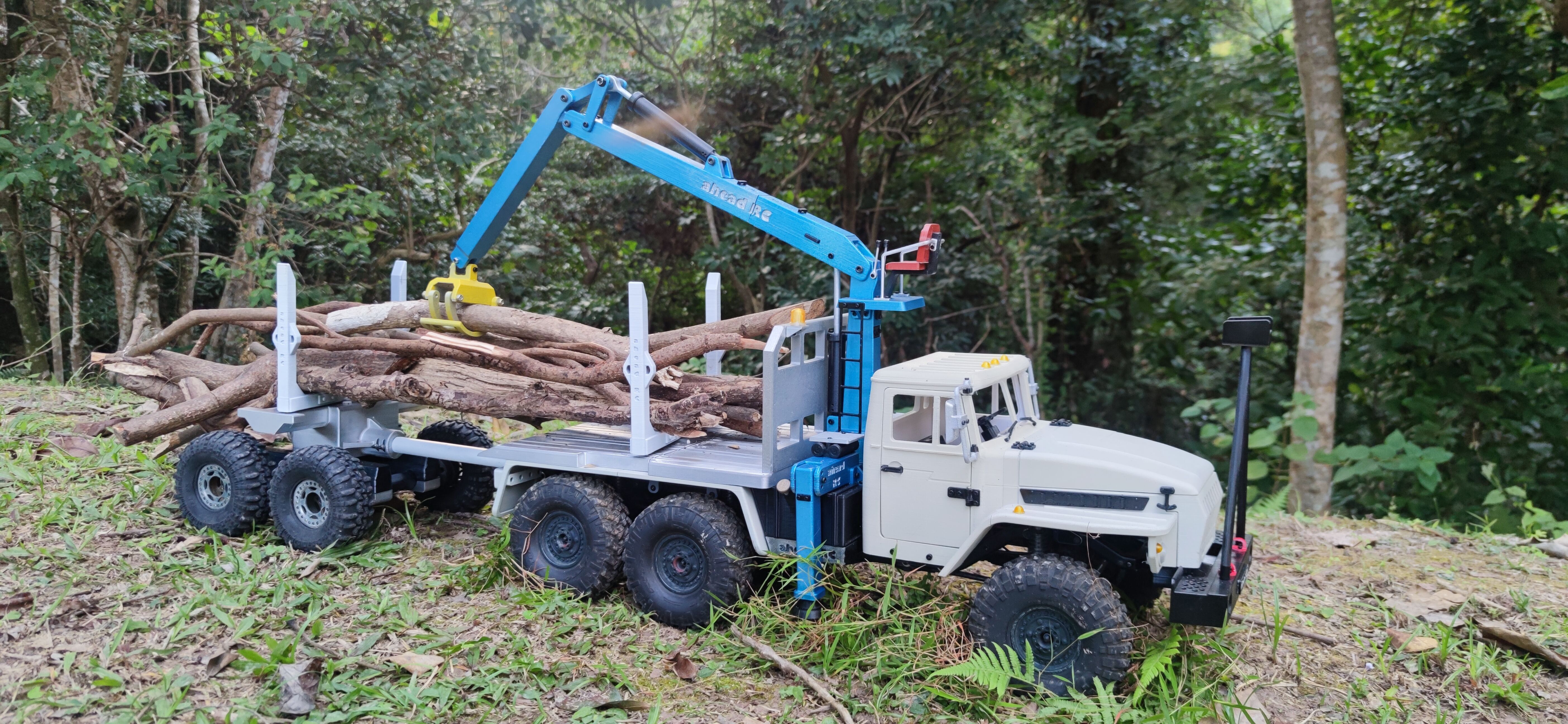 4320 Logging bed and trailer for TRX6 - 1-10 RC body attachment 3D print model_27