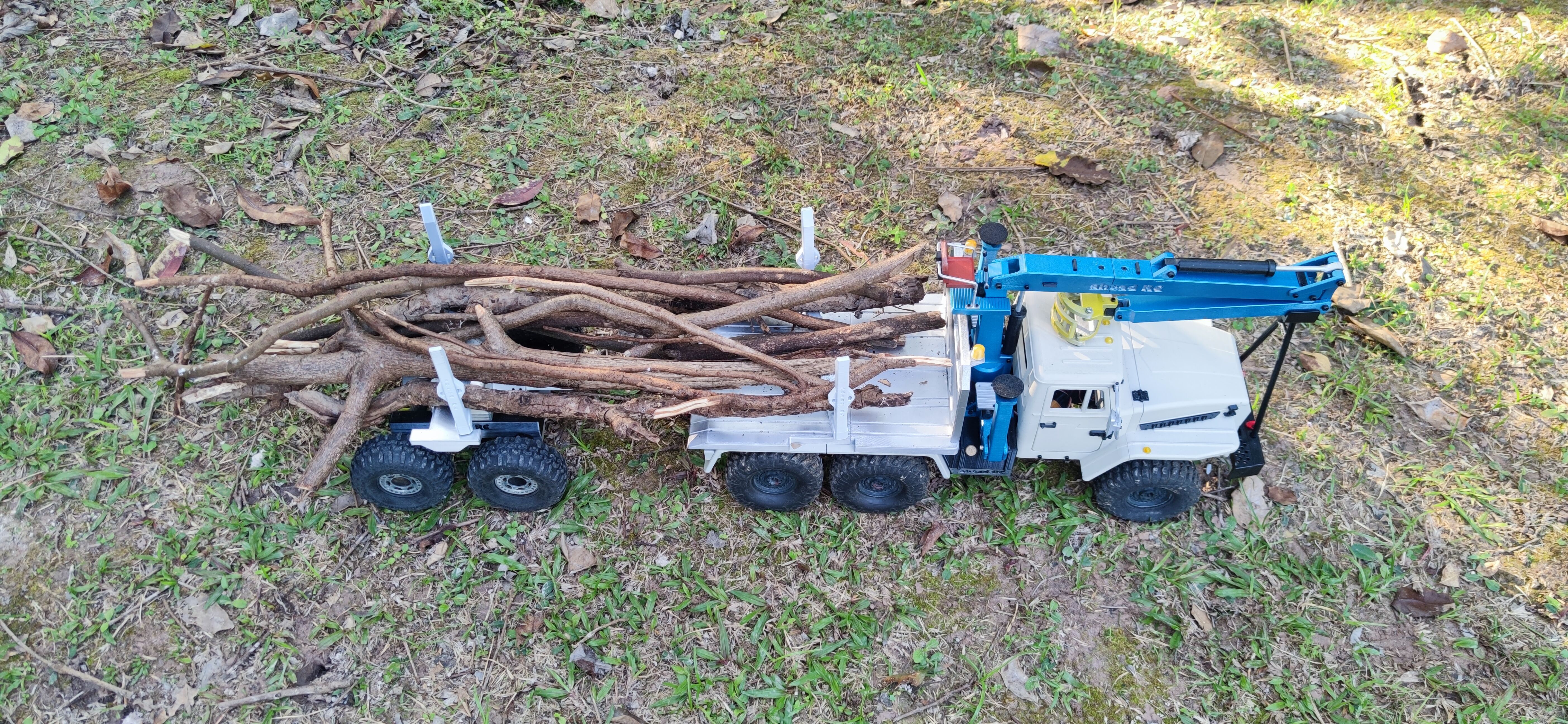 4320 Logging bed and trailer for TRX6 - 1-10 RC body attachment 3D print model_4