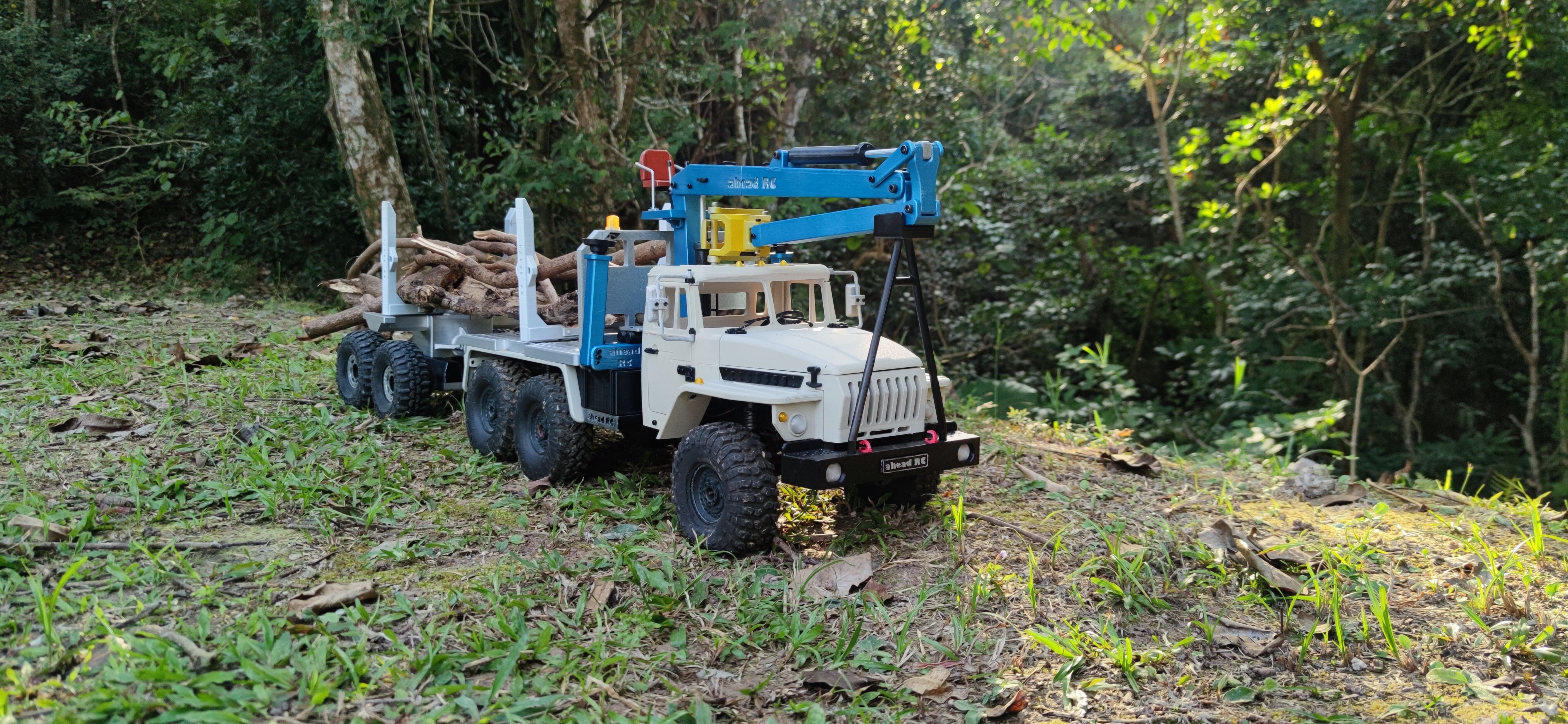 4320 Logging bed and trailer for TRX6 - 1-10 RC body attachment 3D print model_5