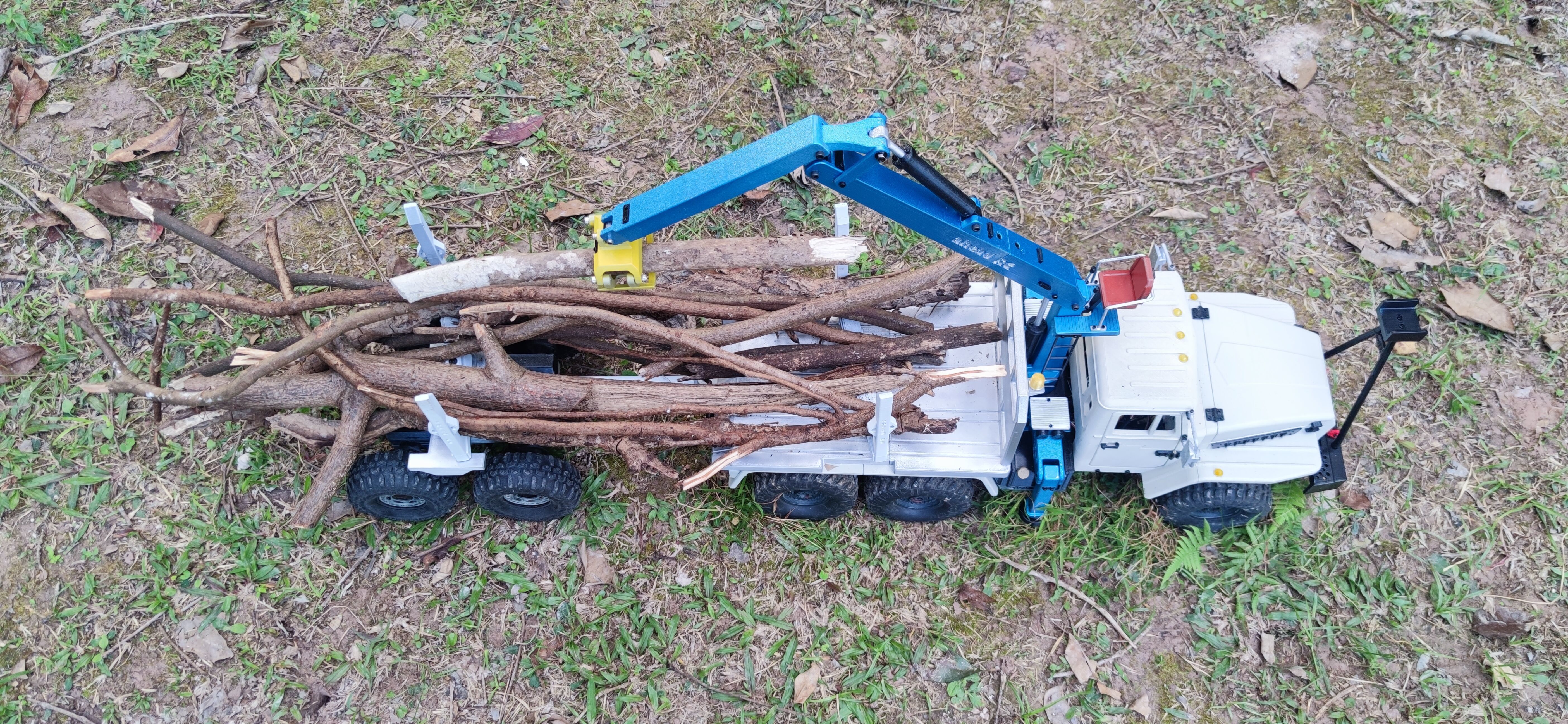 4320 Logging bed and trailer for TRX6 - 1-10 RC body attachment 3D print model_34