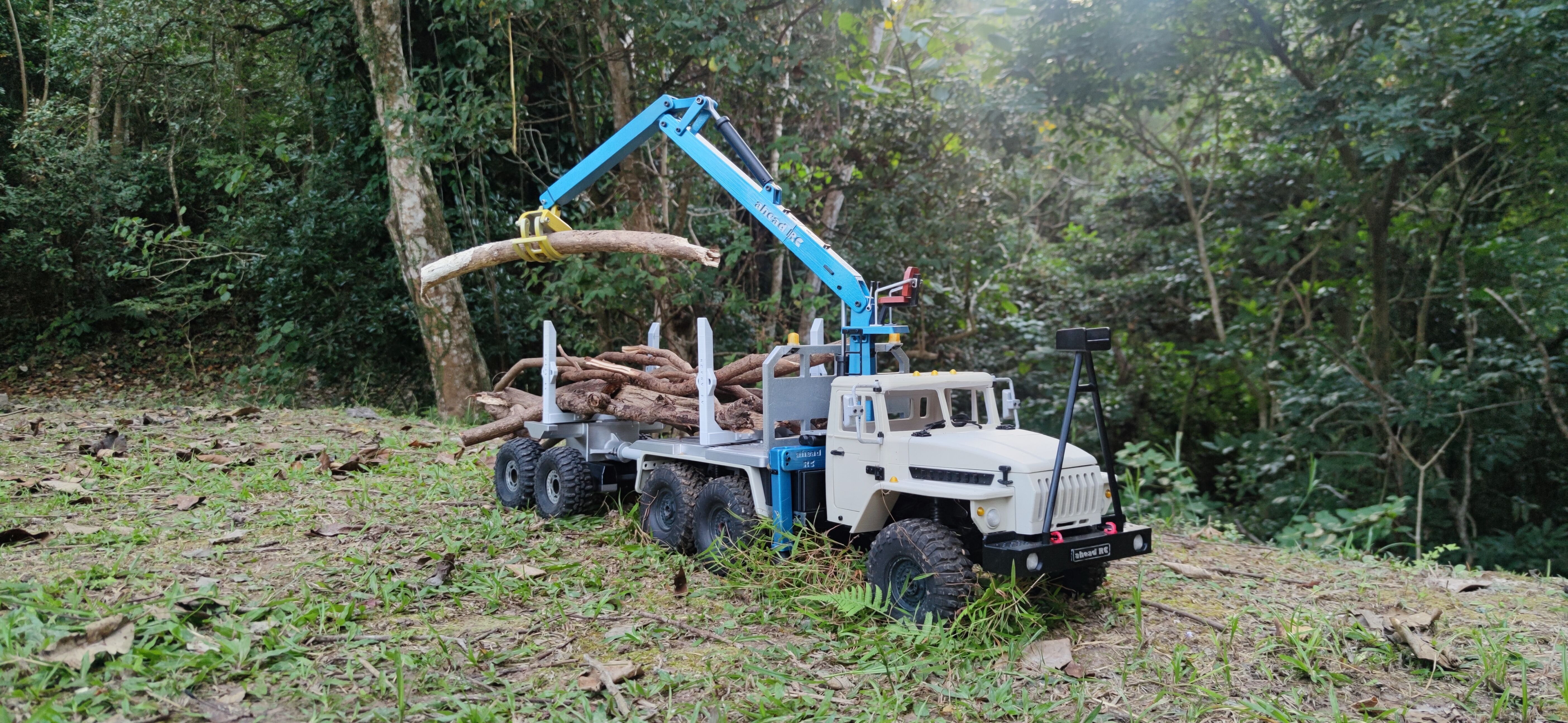 4320 Logging bed and trailer for TRX6 - 1-10 RC body attachment 3D print model_25