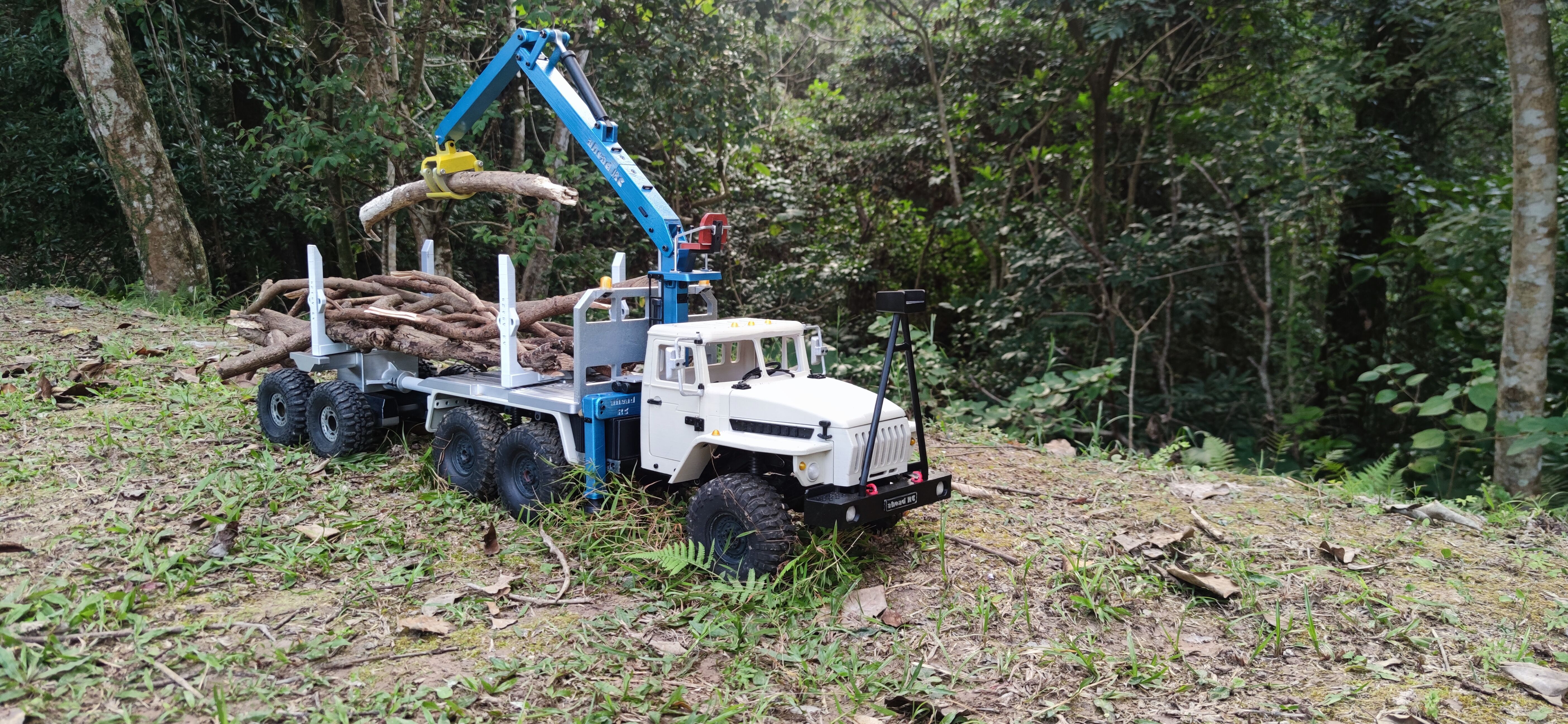 4320 Logging bed and trailer for TRX6 - 1-10 RC body attachment 3D print model_2