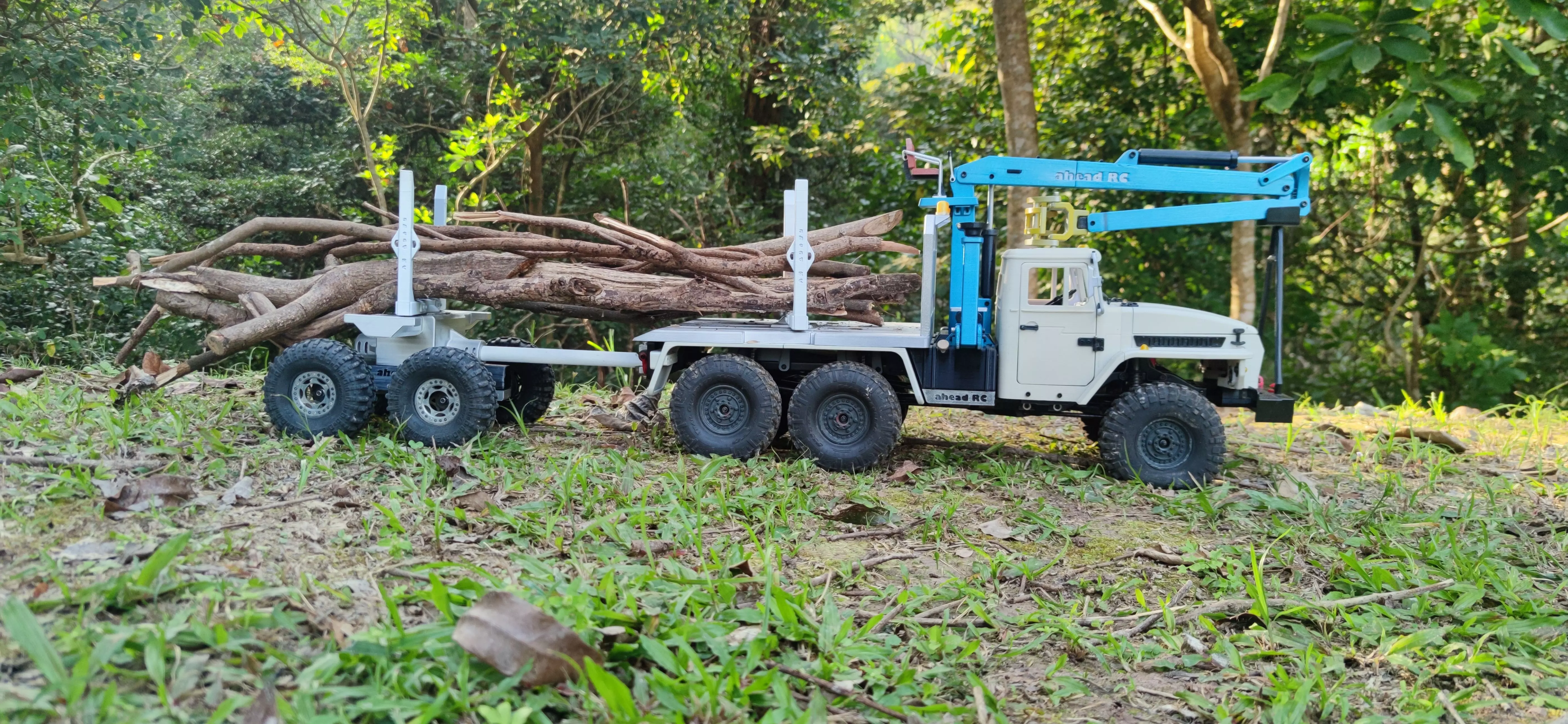 4320 Logging bed and trailer for TRX6 - 1-10 RC body attachment 3D print model_0