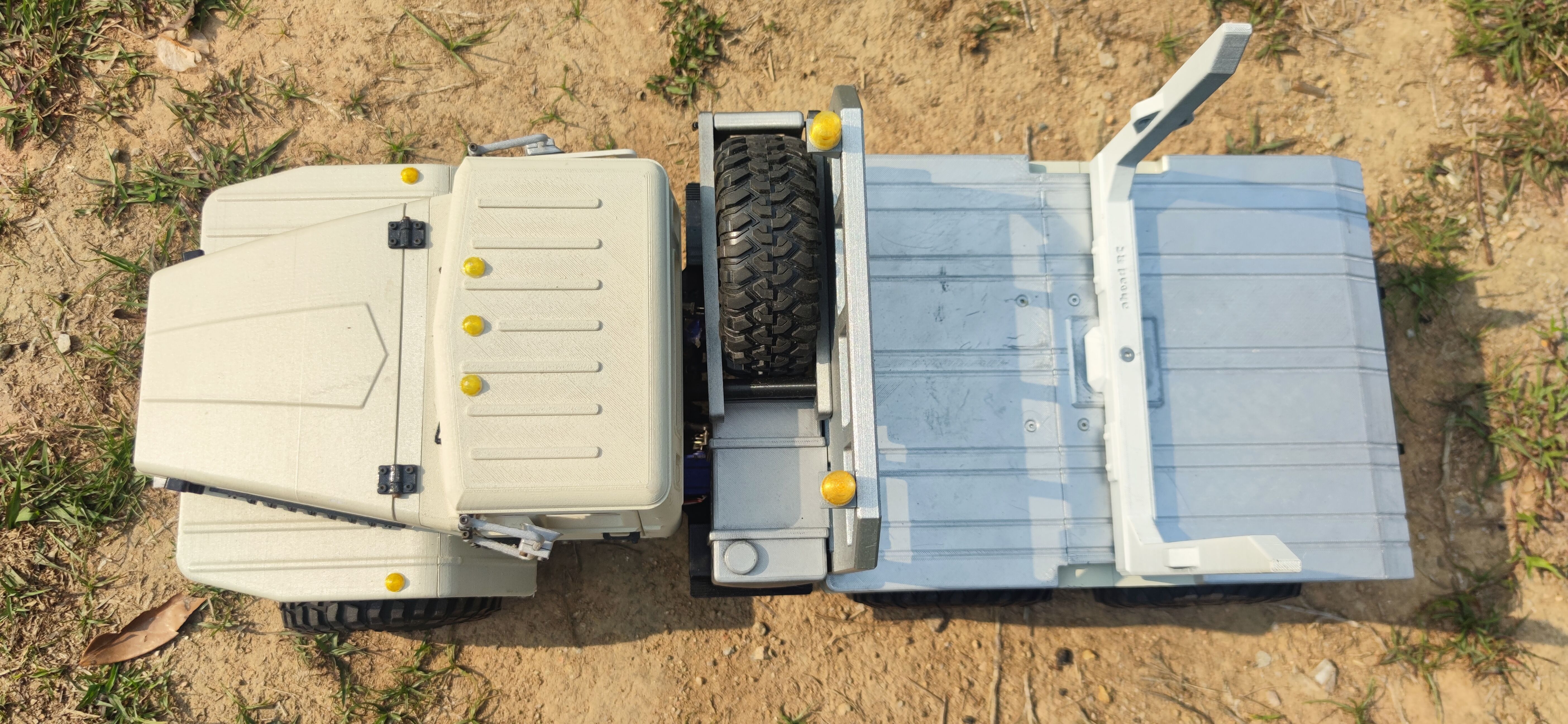 4320 Logging bed and trailer for TRX6 - 1-10 RC body attachment 3D print model_10