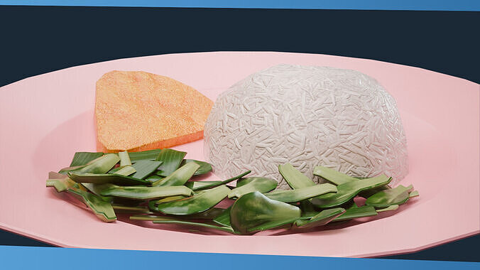 Singapore Food Pack Low-poly 3D model 4