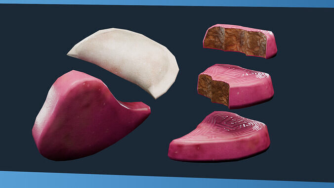 Singapore Food Pack Low-poly 3D model 7