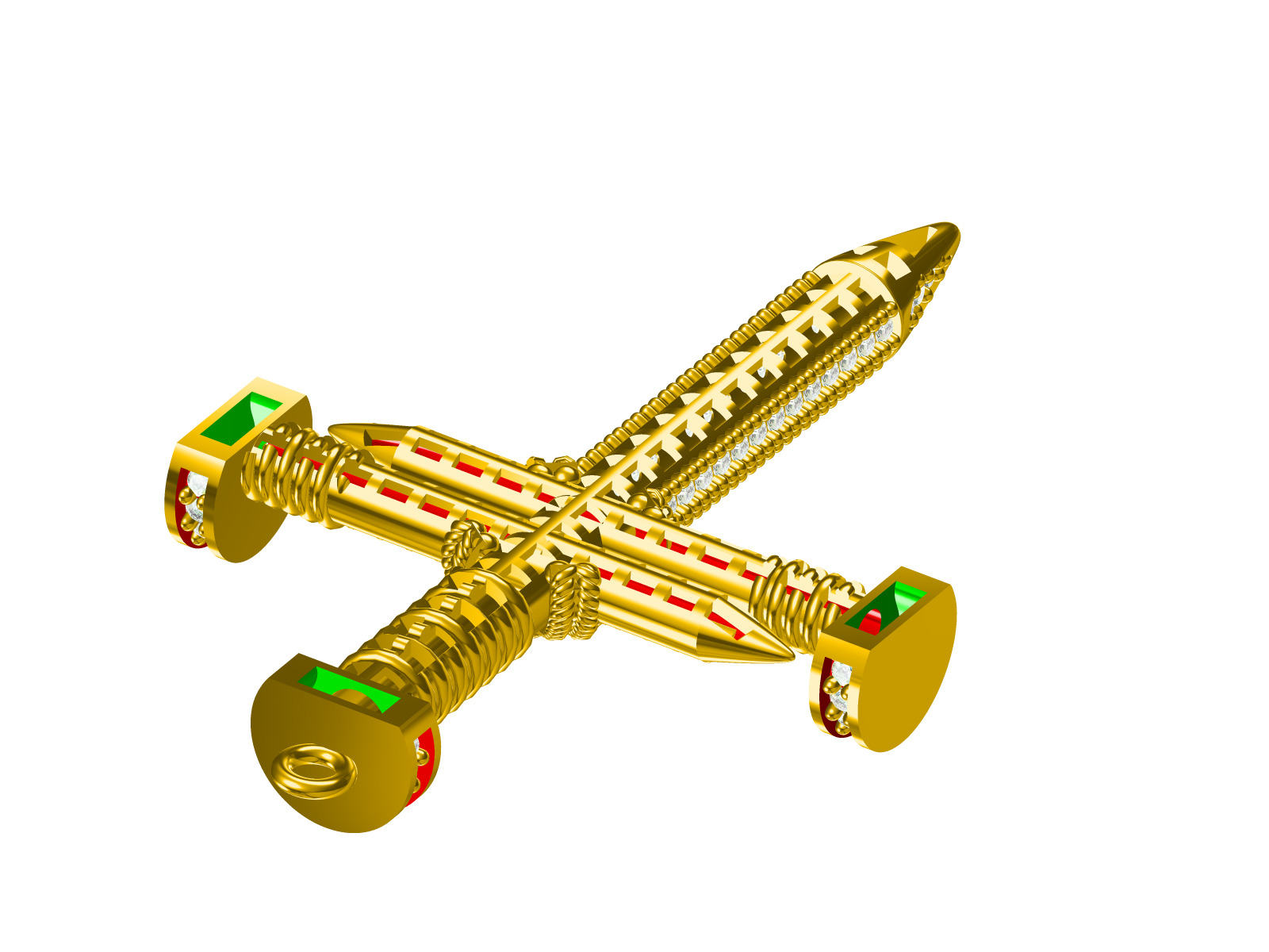 Cross fusion pendant 3D print model_11