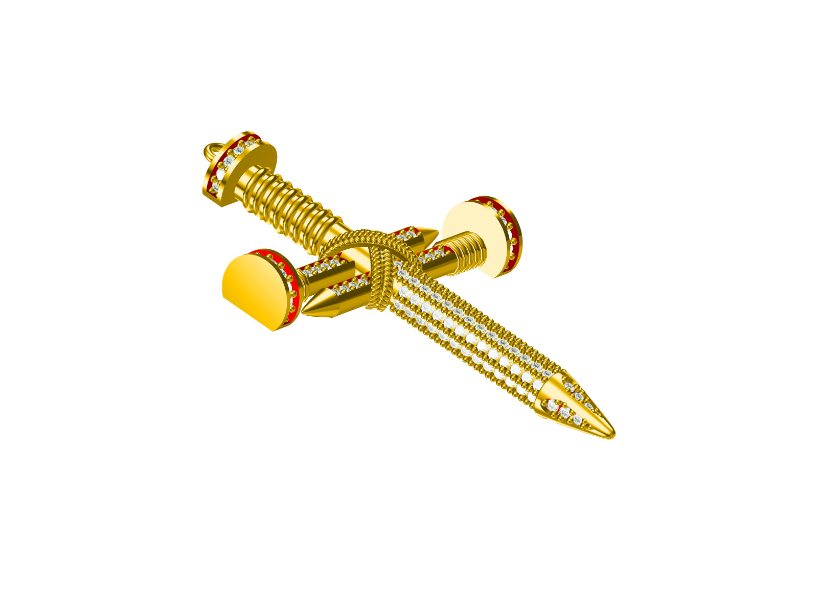 Cross fusion pendant 3D print model_7