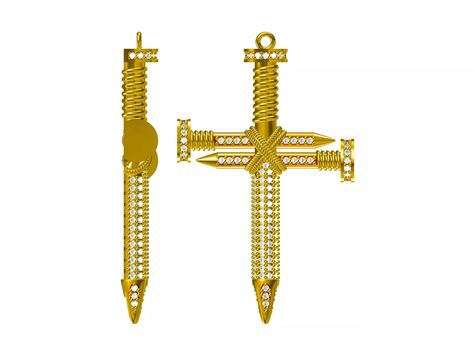 Cross fusion pendant 3D print model_0