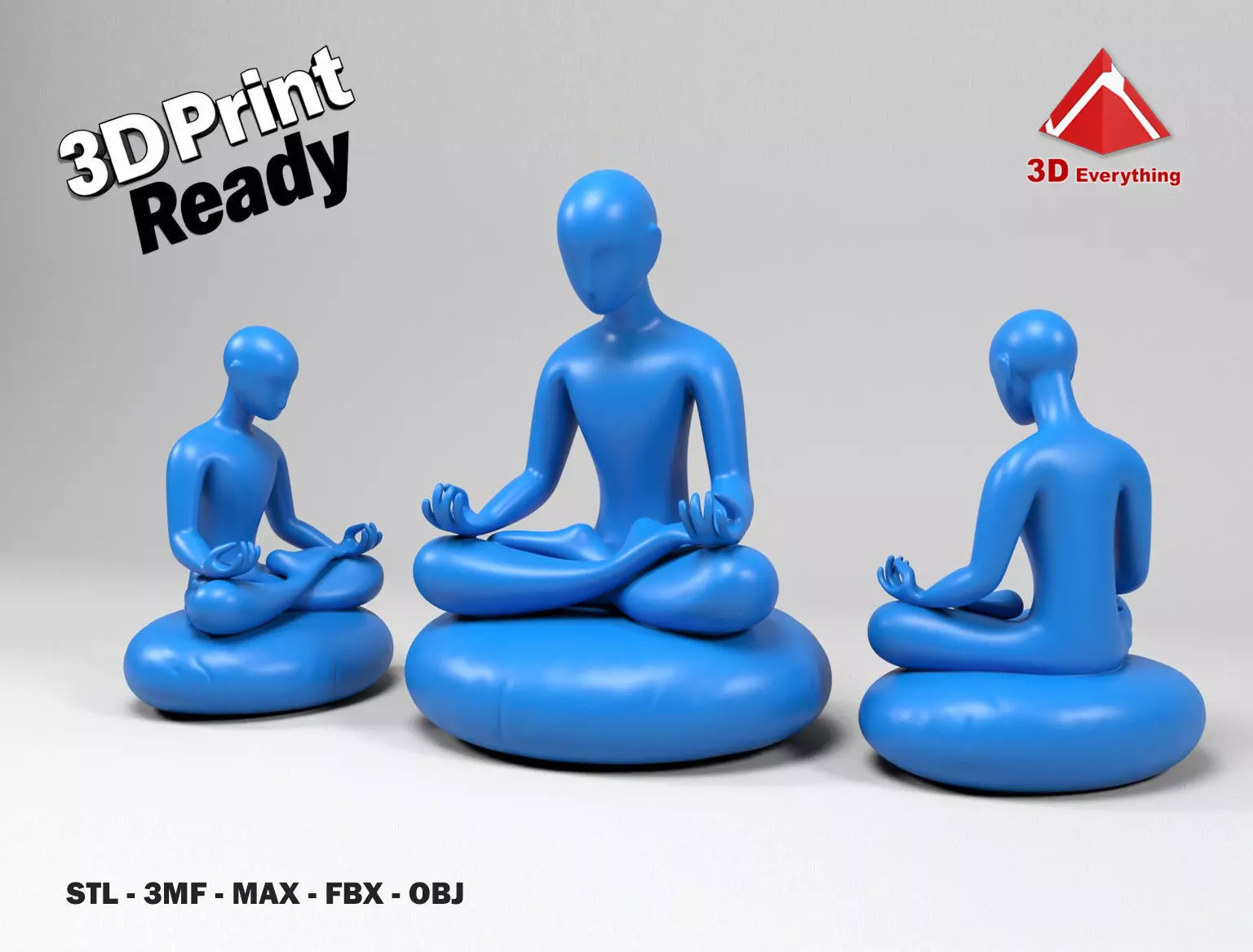 Modern figure meditation 3D print model